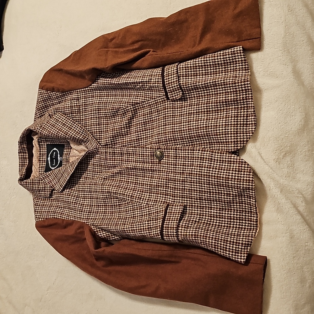 Love Tree Wool Blazer, Size Large